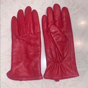 Merona Red Leather Gloves